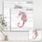 Designart - Pink seahorses Ocean Life - Nautical & Coastal Premium Canvas Wall Art
